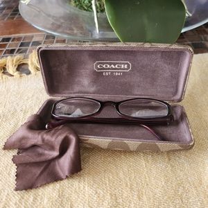 Coach prescription eyeglasses with case